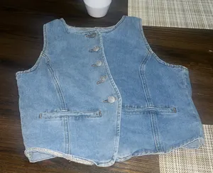 SHEIN Blue Denim Vest thumbnail 1