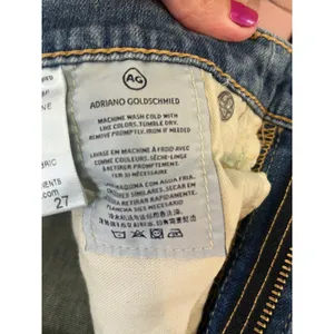 AG Adriano Goldschmied The Jodi Crop‎ Jeans 27 High Rise Slim Flare Distressed thumbnail 8