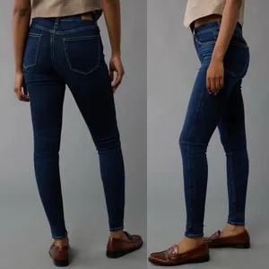 American Eagle AE Next Level High Waisted Jegging Dark Skinny Jeans Size 8 thumbnail 2