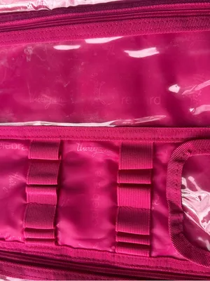 thirty-one Floral Print Tote with Hot Pink Handles and Teal Accents thumbnail 5
