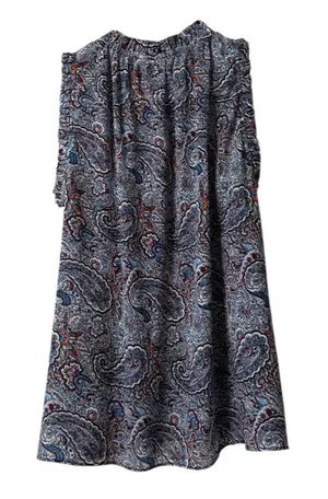 Gap Ruffle Sleeve Top Women Sz XS‎ Paisley Polyester Lightweight Colorful Preppy thumbnail 1