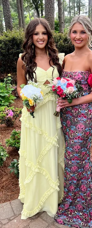 Camille La Vie Yellow Prom Dress thumbnail 1