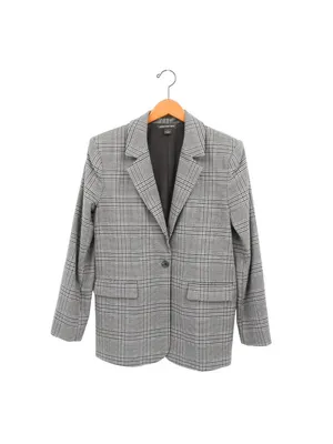 Something Navy Menswear Jacket Grey Steel Kate Plaid Oversized Blazer S thumbnail 4