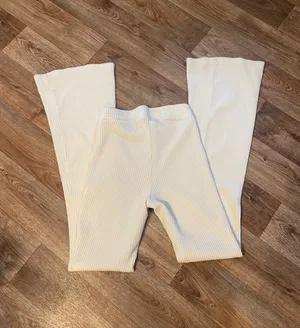 Aerie Groove On Ivory Velour Ribbed High Waisted Flare Pants thumbnail 5