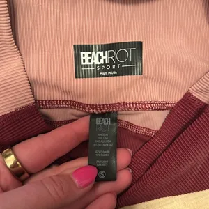 Beach Riot Ribbed Pink Leggings Small thumbnail 6