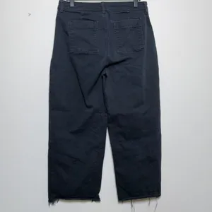 Avec Les Filles Women Colette Pants 28" Black Distressed Raw Hem Wide‎ Leg Crop thumbnail 8