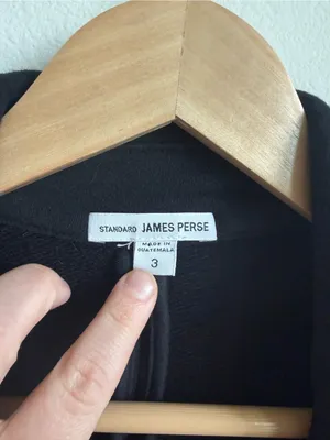 James Perse Women's Black Cotton Peacoat Double Breasted Jacket Size 3 Large thumbnail 3