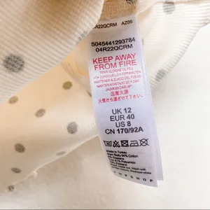 Topshop Polka Dot Picot Crop Top Cream Size 8 thumbnail 7