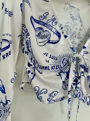Nasty Gal Printed Tie Top thumbnail 4