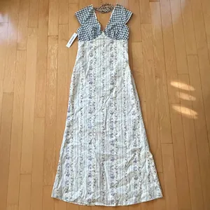 Princess Polly Saije floral gingham maxi dress SIZE 6 thumbnail 2