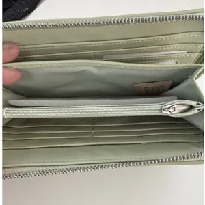 Steve Madden‎ BZIP-U Celery Green Quilted Zip Around Wristlet Wallet NEW FLAWED thumbnail 7