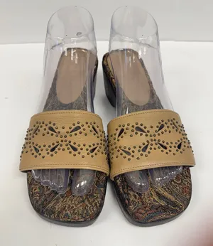Gianni Bini‎ Slip-On Wooden Wedge Sandals Slides Women 8.5 thumbnail 1