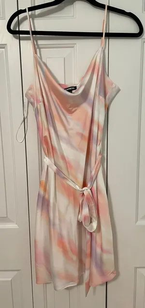 Express Watercolor Slip Dress thumbnail 1