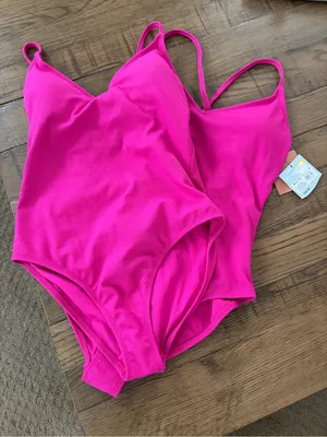 Shade & Shore Hot Pink One-Piece Swimsuit thumbnail 4