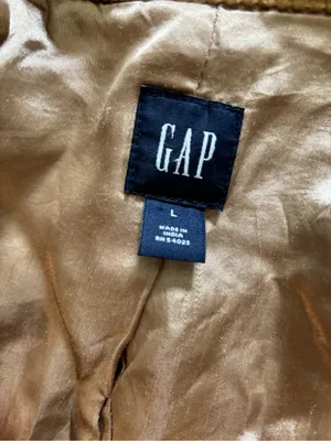 VTG Y2K Gap Double Breasted Relaxed Corduroy Utility Jacket Sz L Pockets Belt thumbnail 7