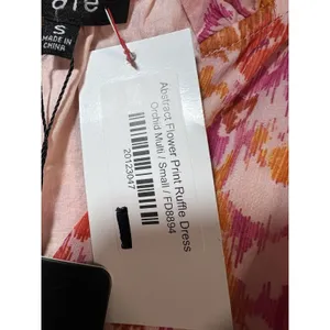 Anthropologie Fate Pink Floral Flowy Tiered Ruffle Peasant Mini Dress Small NWT thumbnail 7