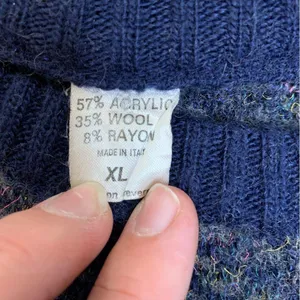 Vintage Wool Blend Striped Grandpa Sweater Size XL thumbnail 7