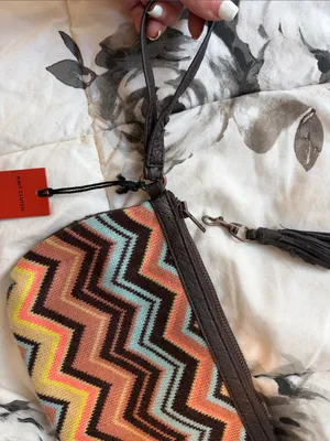 Missoni for 🎯Knit Pouch Multicolor Zigzag Wristlet Pouch thumbnail 4