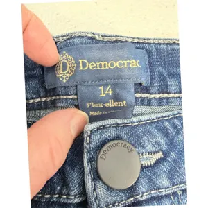 Democracy Blue Stretch Jeans Womens 14 Straight Cropped Ankle Denim Flex-Cellent thumbnail 3