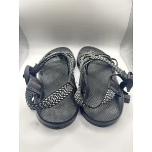 Chaco Z Cloud 2 Women 7 Boost Black White Chevron Strappy Toe Loop Sport Sandals thumbnail 5