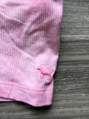 PINK Victoria's Secret Soft Pink Ribbed Tank thumbnail 4
