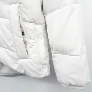 Abercrombie & Fitch‎ Womens White Relaxed Ultra Sherpa Hooded Puffer Jacket M thumbnail 5