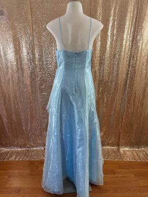 90s Baby Blue Formal Dress with Matching Scarf thumbnail 5