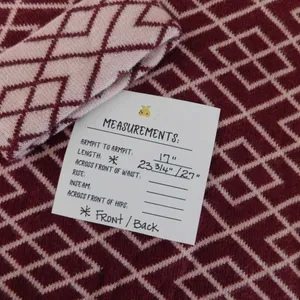 Anthropologie MOTH Galena Cowl Neck Sweater Maroon Pink Jacquard Geometric Small thumbnail 13