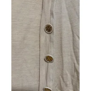 Tory Burch Beige Merino Wool Button Cardigan M thumbnail 5