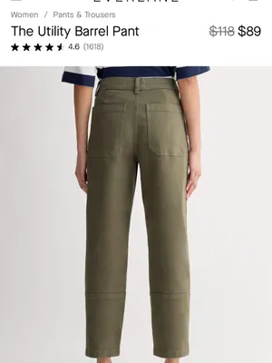 Everlane Utility Barrel Pants size 00 Olive green thumbnail 5