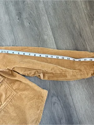 American Eagle AE Hooded Cropped Corduroy Button Up Shirt Shacket Small M Top thumbnail 7