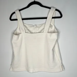 J. Crew Off White Textured Tank Size Small thumbnail 4