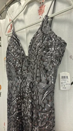 NWT  Floor Length Sequin Gown thumbnail 1
