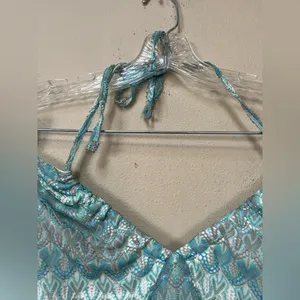 Wild Fable XL Blue Pastel Crochet Halter Midi Dress Boho Beach thumbnail 10