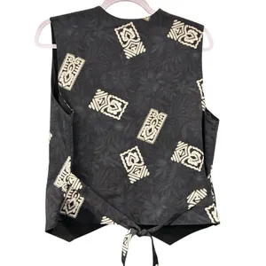 Vtg Creazioni Effeci Vest 90's Boho Whimsical Goth Beaded Med Sequin Black thumbnail 6