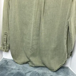 Anthropologie Army Green Cotton Blend Shirt Jacket w/ Copper Sequins Size 2 thumbnail 6