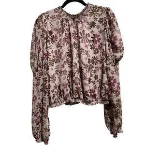 Free People Clarissa floral printed blouse Medium thumbnail 2