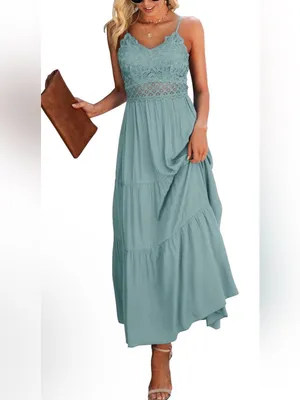 Sage Lace Bodice Maxi Dress | Size Medium thumbnail 2
