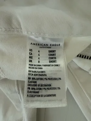 American Eagle white jeans 4 short thumbnail 3