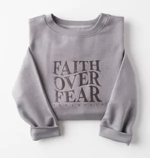 Faith over fear crewneck sweatshirt thumbnail 1