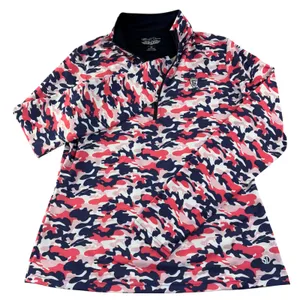 Straight Down Pulido Digital Camo 1/2 Zip Pullover Womens M Patriotic Preppy Top thumbnail 1
