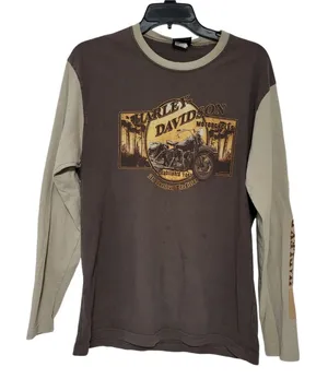 Harley‎ Davidson Grand Canyon Bellemont AZ Large Long Sleeve T-shirt Made in USA thumbnail 1