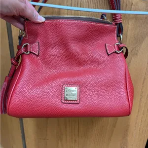Dooney & Bourke Red Pebble Leather Hobo Shoulder Bag thumbnail 2