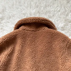 Abercrombie And Fitch Brown Sherpa Button Up Coat Size L thumbnail 9