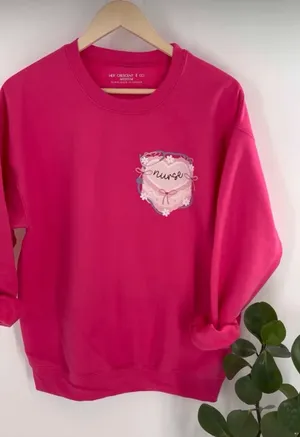 Nurse Crewneck Pink Size M thumbnail 1