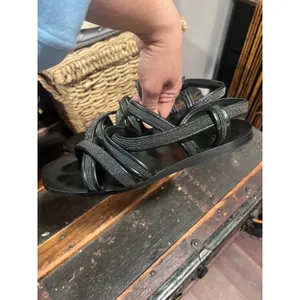 Brunello Cucinelli - Embellished Black Leather sandals Quiet Luxury Old Money thumbnail 10