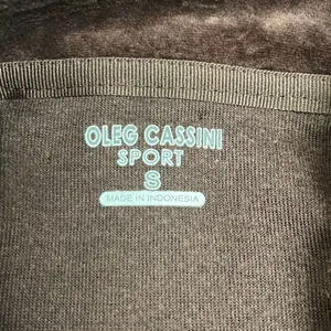 Oleg Cassini Sport Small Full Zip Front‎ Jacket Brown Velour Pockets Y2K Active thumbnail 6