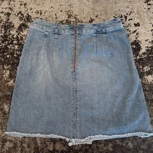 Loft Denim Faux Wrap Jean Skirt Size 0 thumbnail 2