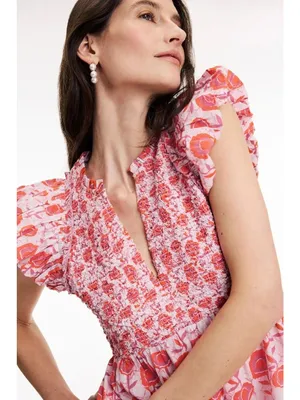 Saylor Almina Maxi Dress in Pink Print Small Womens Long Boho thumbnail 5