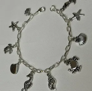 Handmade Silver Beachy Charm Necklace  thumbnail 3